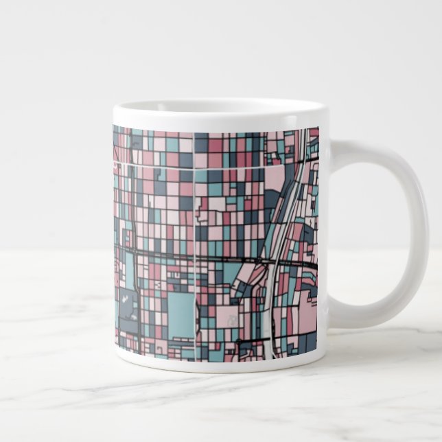 Kyoto-Japan-Karte Jumbo-Tasse (Rechts)