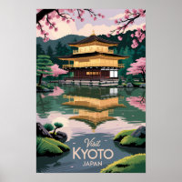 Kyoto Japan Kinkaku-ji Illustration Reise Kunst Vi