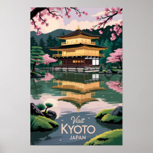 Kyoto Japan Kinkaku-ji Illustration Reise Kunst Vi Poster