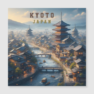 Kyōto Japan Landschaftsreise Vintag Magnetkarte