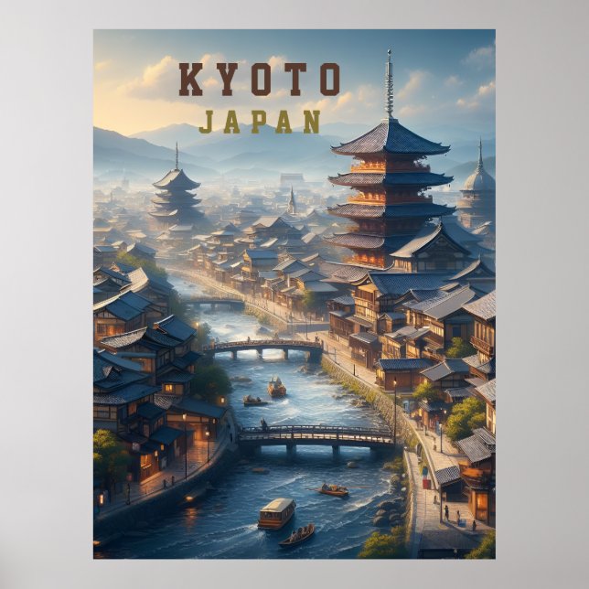 Kyōto Japan Landschaftsreise Vintag Poster (Vorne)
