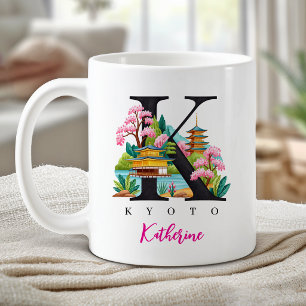 Kyoto Japan Monogramm Brief K Personalisiertes Ges Kaffeetasse
