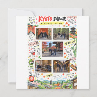 Kyoto Japan Reise 5 Foto Collage Reise Zine Karte