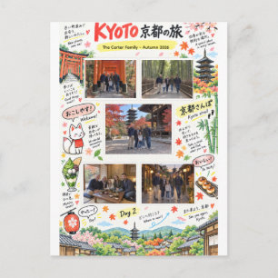 Kyoto Japan Reise 5 Foto Collage Reise Zine Postkarte