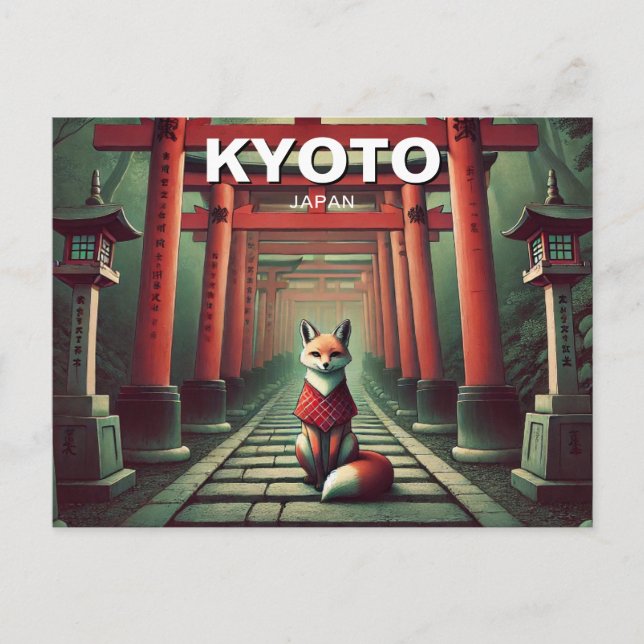 Kyoto Japan Reise Fushimi Inari Taisha Postkarte (Vorderseite)