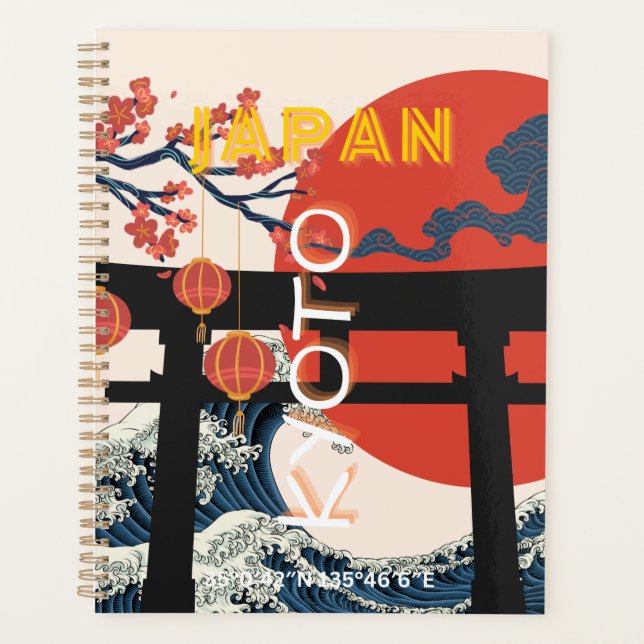 Kyōto Japan Reisekunst, Retro Reisekunst Planer (Vorderseite)