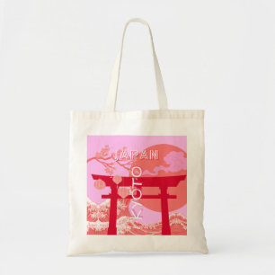 Kyōto Japan Reisekunst, rosa Retro Art Tragetasche