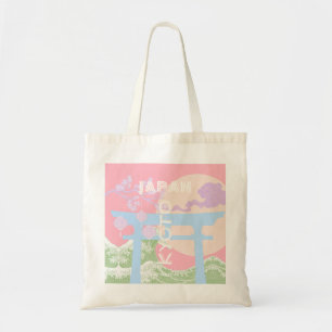 Kyōto Japan Reisen Kunst, rosa Pastellfarben Kunst Tragetasche