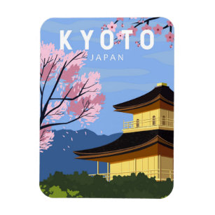 Kyoto Japan Reisen Vintage Kunst Magnet