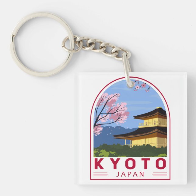 Kyōto Japan Reiseroutensemblem Schlüsselanhänger (Vorderseite)