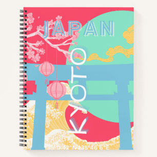 Kyoto Japan Retro Travel Art Notizbuch