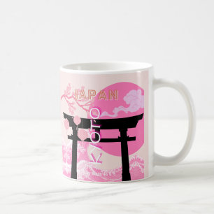 Kyōto Japan Rosa Reisekunst Kaffeetasse