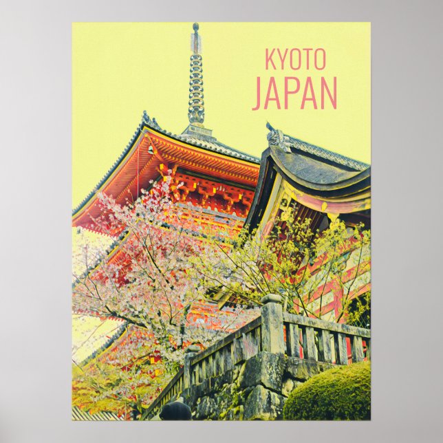Kyoto Japan: Schrumpfung des Reisedrucks Poster (Vorne)