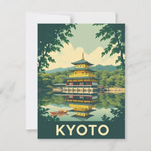 Kyōto, Japan Tempel Reisekunst Postkarte