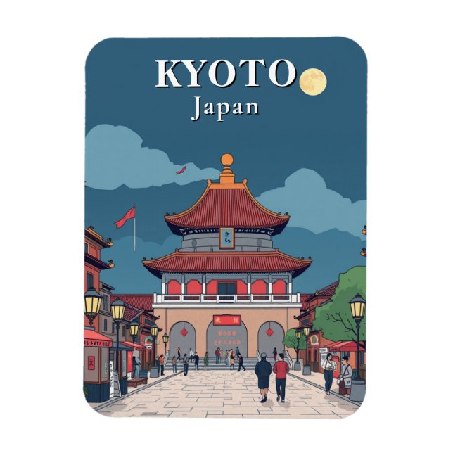 Kyoto Japan Temple Travel Souvenir Magnet (Vertikal)