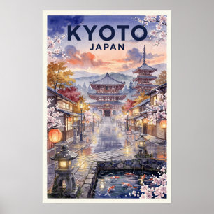 Kyoto Japan Vintage Reise Poster
