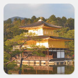 Kyoto Kinkaku Ji Japan Quadratischer Aufkleber