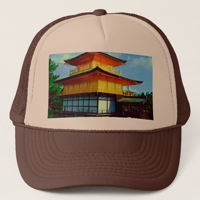 Kyoto - KINKAU - Goldener Pavillon Truckerkappe (Vorderseite)