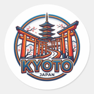 KYOTO RUNDER AUFKLEBER