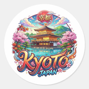 KYOTO RUNDER AUFKLEBER