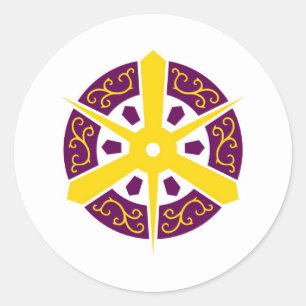 Kyōto-Stadtflagge Präfektur Japan Symbol Runder Aufkleber
