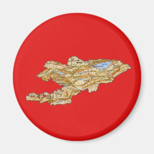 Kyrgyzstan-Kartenmagnet Magnet