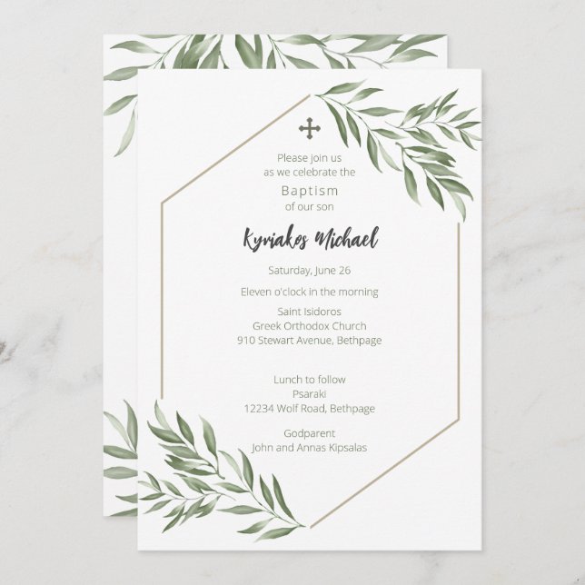 Kyriakos Einladung (Vorne/Hinten)