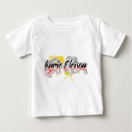 Kyrie Eleison Religious Phrase Stylized Text Baby T-shirt