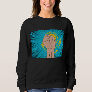 Kyrillische Flagge Kasachstans für kasachische Ein Sweatshirt