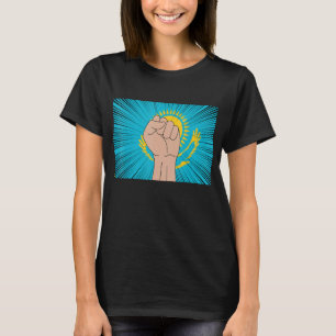 Kyrillische Flagge Kasachstans für kasachische Ein T-Shirt