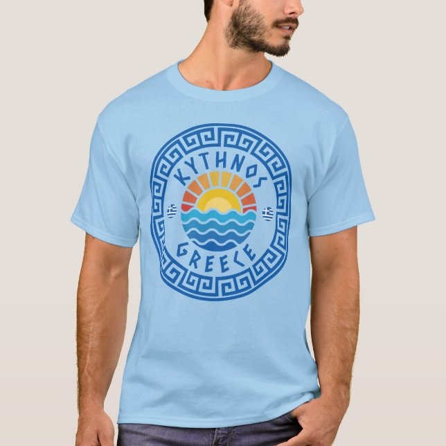 Kythnos Island, Griechenland - Light Blue Men's T-Shirt (Vorderseite)