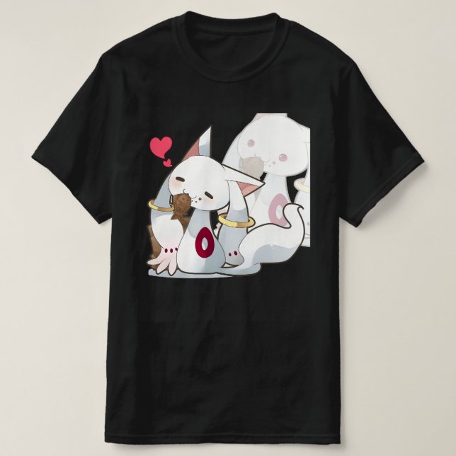 Kyubey mit Fisch T-Shirt (Design vorne)