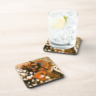 Kyusempo Sakucho Black Stallion Kuniyoshi Fine Art Untersetzer