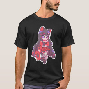 Kyuuchandesu Emo Girl Chibi Zeichnend Katze Alt Gi T-Shirt