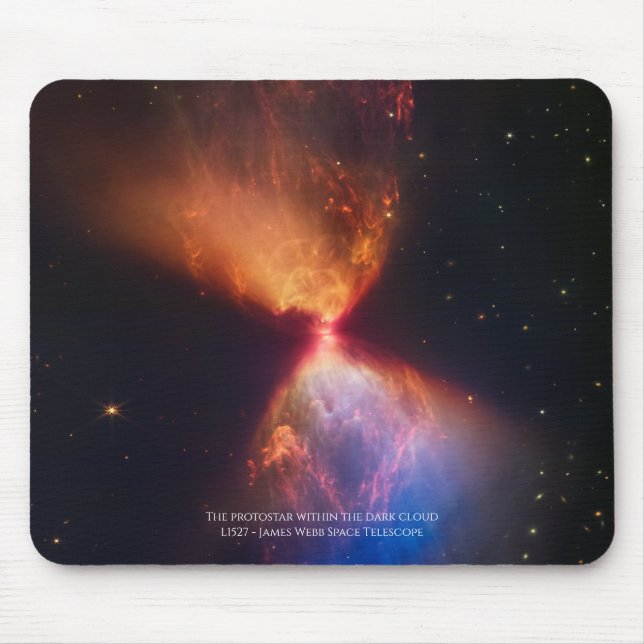 L1527 und Protostar - James Webb Space Telescope Mousepad (Vorne)