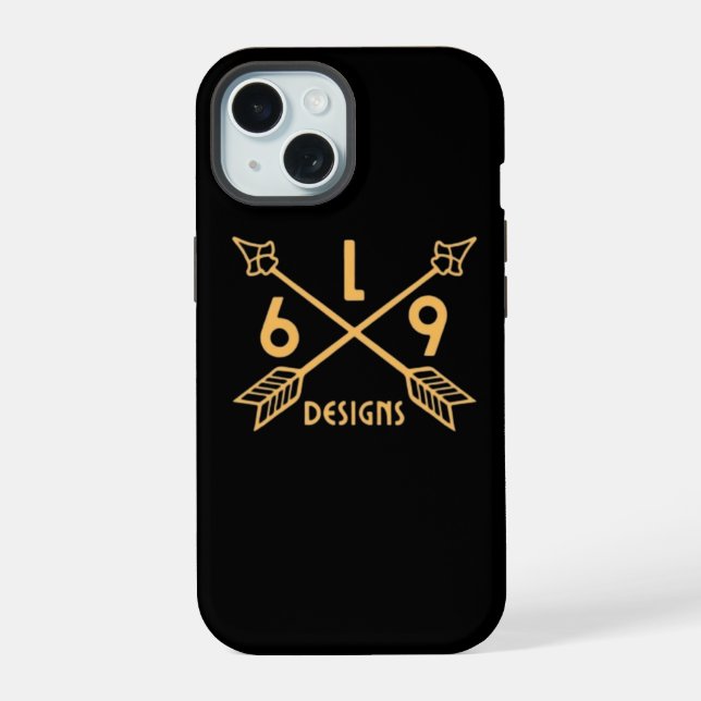 L69-DESIGNS-ARROWS iPhone 15 HÜLLE (Rückseite)