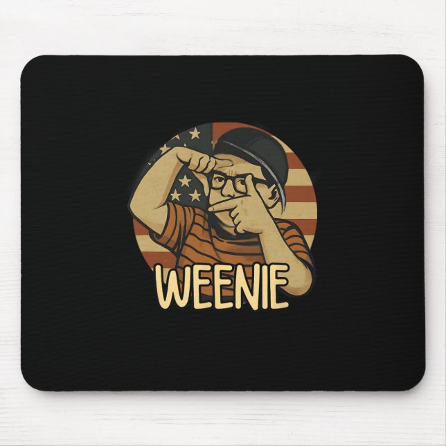 L7 Weenie Lustiger Baseball USA  Mousepad (Vorne)