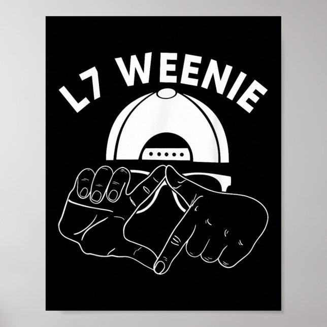 L7 Weenie Verlierer Hände Lustig 90er Baseball Sof Poster (Vorne)