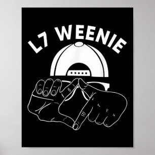 L7 Würstchen Loser Hände Funny 90s Baseball Softba Poster