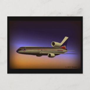 L-1011 Tristar Dusk vol Carte postale