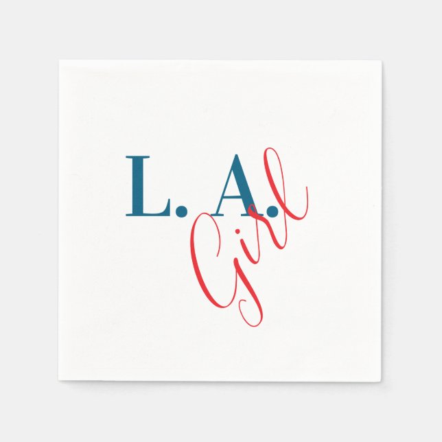L. A. Girl Los Angeles Modern Minimalist Plain Serviette (Vorderseite)