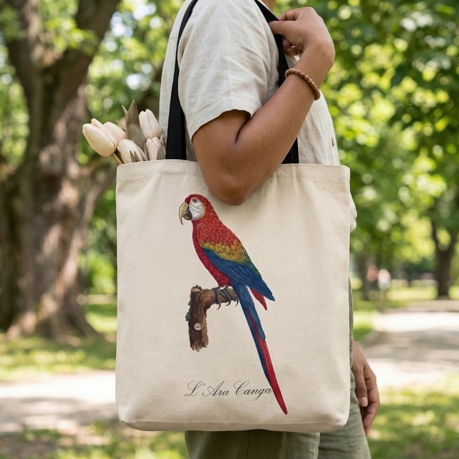 L' Ara Macao / Scarlet Macaw Tasche (Scarlet Macaw or Red-Breasted Macaw, Ara macao. Tote Bag)