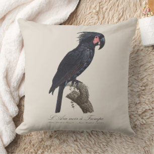 L' Ara Noir a Trompe / Palm Cockatoo Kissen