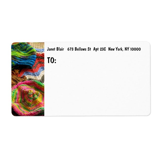 L Artisanware Strick Shipping Label (Vorne)