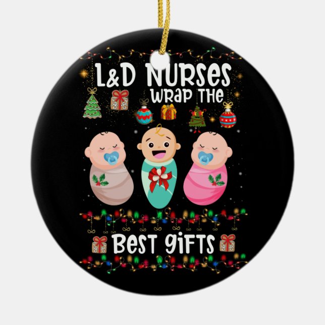 L&D Arbeit und Lieferung Krankenschwestern Wrap Be Keramik Ornament (Vorne)