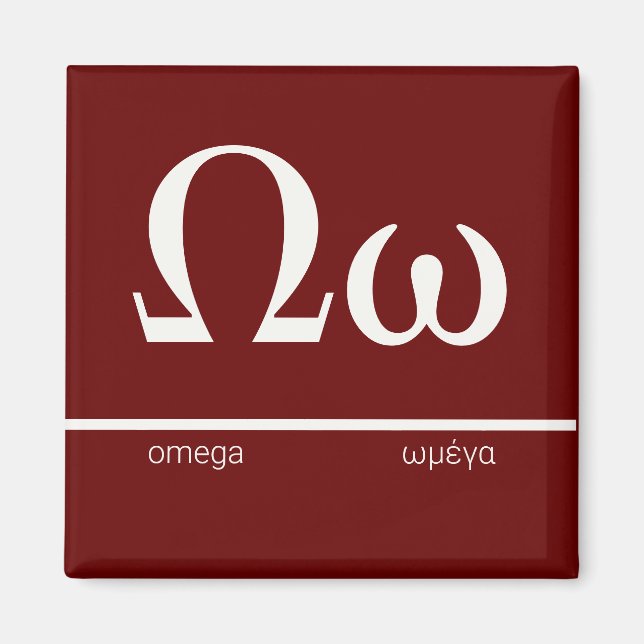 l) Early ρεερερερερετερος μαα - Griechischer Brief Magnet (Vorne)