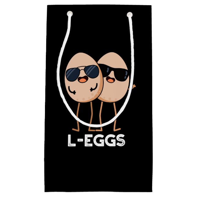 L-Eier Funny Egg Pun Dark BG Kleine Geschenktüte (Vorderseite)
