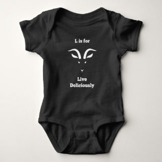 L is for Live Deliciously  Baby Strampler