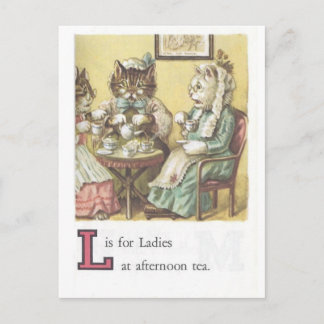 L ist für Damen Postkarte