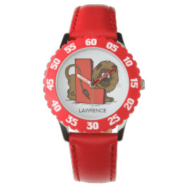 L ist für ___ individuelle Name Kid's Armbanduhr